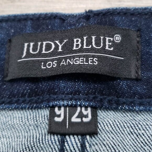 Judy Blue Skinny Fit Jeans Women's Destressed Dark Wash Stretch Tapered Leg 29 - Picture 8 of 11